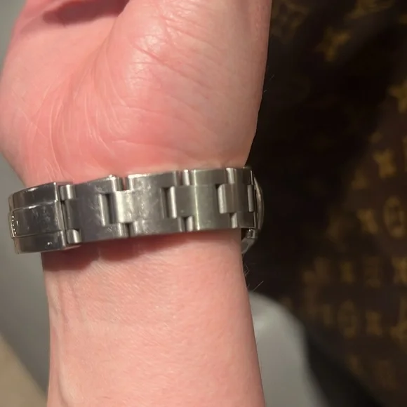 🩷Authentic Rolex Oyster Perpetual Women Watch Stainless Steel Silver Pink Black - Picture 8 of 16